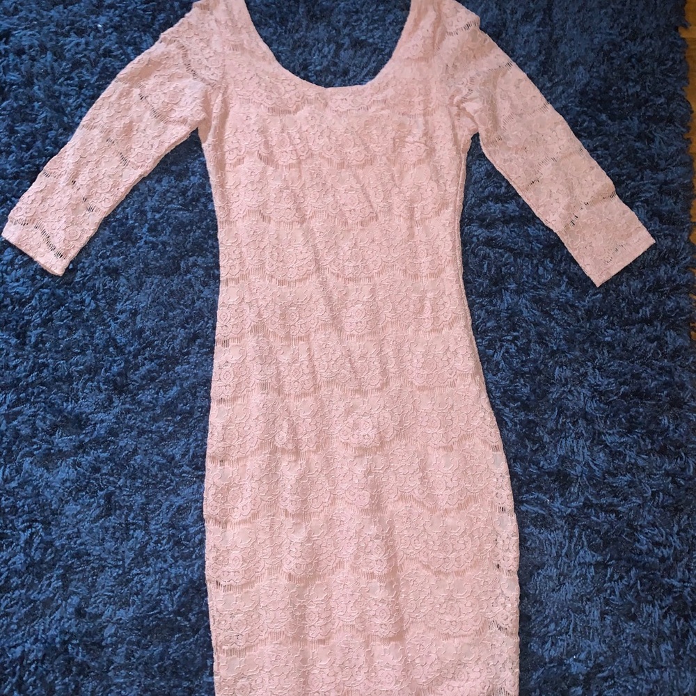 Blush lace dress